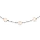 14k White Gold Freshwater Cultured Pearl Necklace - 18 in. 