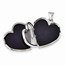 14k White Gold Heart Plain Domed Family Locket - 28 mm