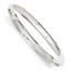 14k White Gold High Polished 6.00 mm Hinged Bangle