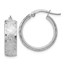 14K White Gold Hoop Earrings - 20 mm