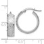 14K White Gold Hoop Earrings - 20 mm