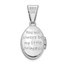 14k White Gold Little Princess 16 mm Oval Locket Pendant