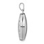 14k White Gold Oval Embossed Border Locket - 25 mm