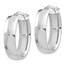 14k White Gold Oval Hoop Earrings