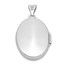 14k White Gold Oval w/Diamond Vintage Locket - 30 mm