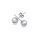 14k White Gold Polished 5 mm Ball Post Earrings