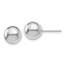 14K White Gold Polished 8mm Ball Post Earrings - 8 mm