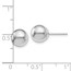 14K White Gold Polished 8mm Ball Post Earrings - 8 mm