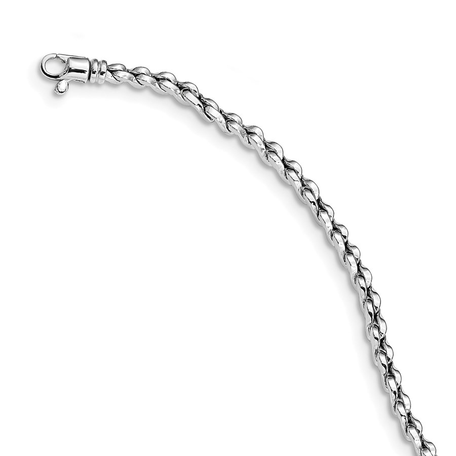 14K White Gold Polished Fancy Link Bracelet - 7.5 in.