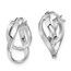 14K White Gold Polished Hinged Hoop Earrings - 17 mm