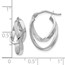 14K White Gold Polished Hinged Hoop Earrings - 17 mm