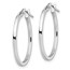 14K White Gold Polished Hoop Earrings - 23 mm