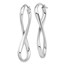 14K White Gold Polished Infinity Hoop Earrings - 46 mm