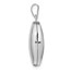 14k White Gold Polished Locket - 25 mm