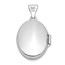 14k White Gold Polished Locket - 25 mm