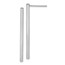 14K White Gold Polished Post Dangle Bar Earrings - 35 mm