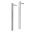 14K White Gold Polished Post Dangle Bar Earrings - 35 mm