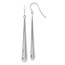 14K White Gold Polished Shepherd Hook Earrings - 53 mm