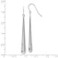 14K White Gold Polished Shepherd Hook Earrings - 53 mm