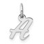 14K White Gold Small Script Letter A Initial Charm - 14 mm