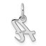 14K White Gold Small Script Letter A Initial Charm - 14 mm