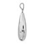 14k White Gold Tear Drop Diamond Set Locket - 30 mm