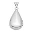 14k White Gold Tear Drop Diamond Set Locket - 30 mm