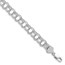 14K White Gold Triple Link Charm Bracelet - 8 mm