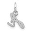 14K White Gold Uppercase Letter A Initial Charm - 14.5 mm