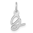 14K White Gold Uppercase Letter G Initial Charm - 15.7 mm