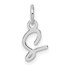 14K White Gold Uppercase Letter S Initial Charm - 15.6 mm