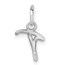 14K White Gold Uppercase Letter T Initial Charm - 15.2 mm