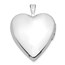 14k White Gold w/ Diamond Heart Locket - 25 mm