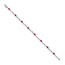 14K White Gold w/ Diamond Ruby Gemstone Linked Bracelet - 7 in.