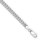 14K White Gold WG 4.25mm Solid Miami Cuban Chain - 7 in.