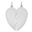 14K White Gold White 2 piece Heart Charm Set