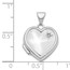 14k White Gold with Diamond Heart Locket Pendant - 22 mm