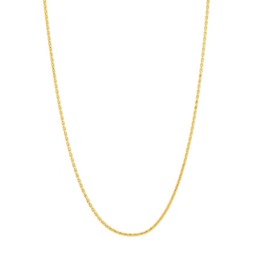 14K Yellow Gold 0.85 mm Wheat Chain w/ Lobster Clasp - 16 in.