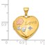 14k Yellow Gold .005 ct Diamond Locket Pendant - 25 mm