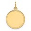 14K Yellow Gold .009 Gauge Engravable Round Disc Charm - 21.5 mm