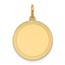 14K Yellow Gold .011 Gauge Engravable Round Disc Charm - 21.2 mm