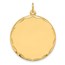 14K Yellow Gold .011 Gauge Engravable Round Disc Charm - 31.3 mm