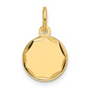 14K Yellow Gold .013 Gauge Engravable Round Disc Charm - 15.8 mm