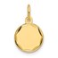 14K Yellow Gold .013 Gauge Engravable Round Disc Charm - 15.8 mm