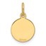 14K Yellow Gold .013 Gauge Engravable Round Disc Charm - 15.8 mm