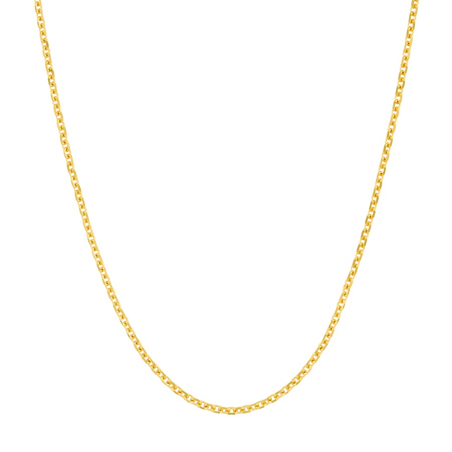 14K Yellow Gold 1.05mm Diamond cut Cable Chain - 18 in.