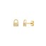 14K Yellow Gold 1/10Ct Dia Baby Padlock Stud Earring