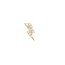 14K Yellow Gold 1/20Ct Dia Thunder Bolt Stud Earring