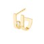 14K Yellow Gold 1/20Tcw Dia Bezel In Open J Hoop Earring