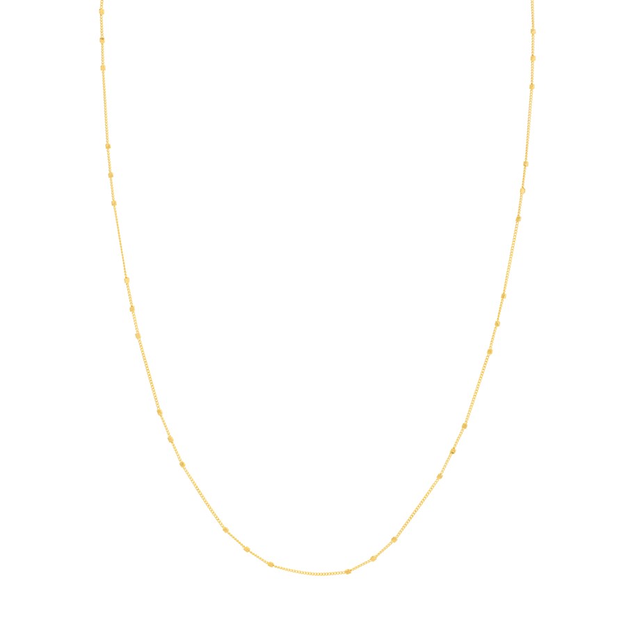 14K Yellow Gold 1.35 mm Saturn Chain w/ Lobster Clasp - 20 in.